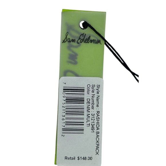 Sam Edelman Womens Denim Indie Boho Rashida Woven Beaded Backpack NWT 1/2 Price - Picture 4 of 9